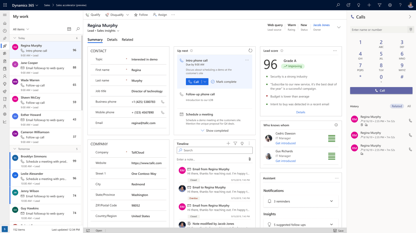 Customer relationship management with Microsoft Dynamics 365 for the best customer experience