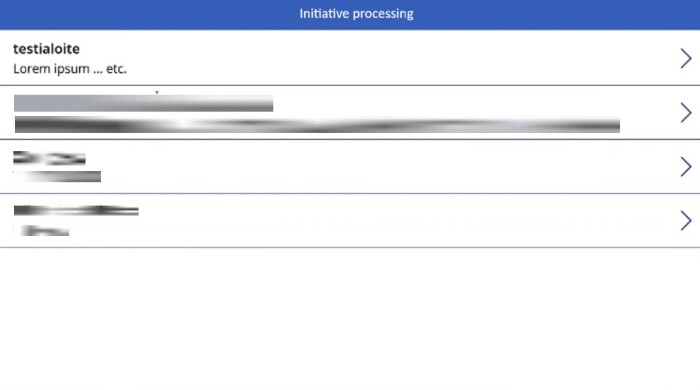 Open database of initiatives