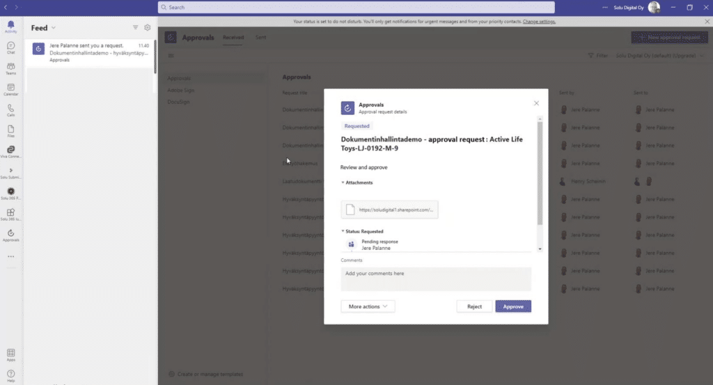 Power Automate workflow for quote approval in Teams Approvals
