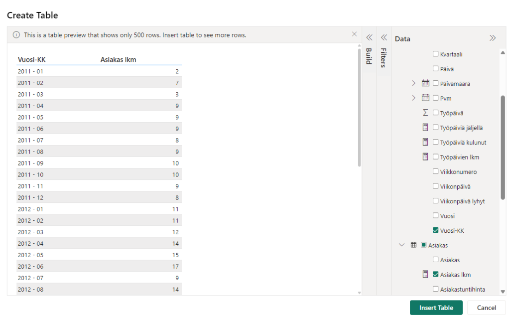 Import a Power BI data model into Excel as a traditional table