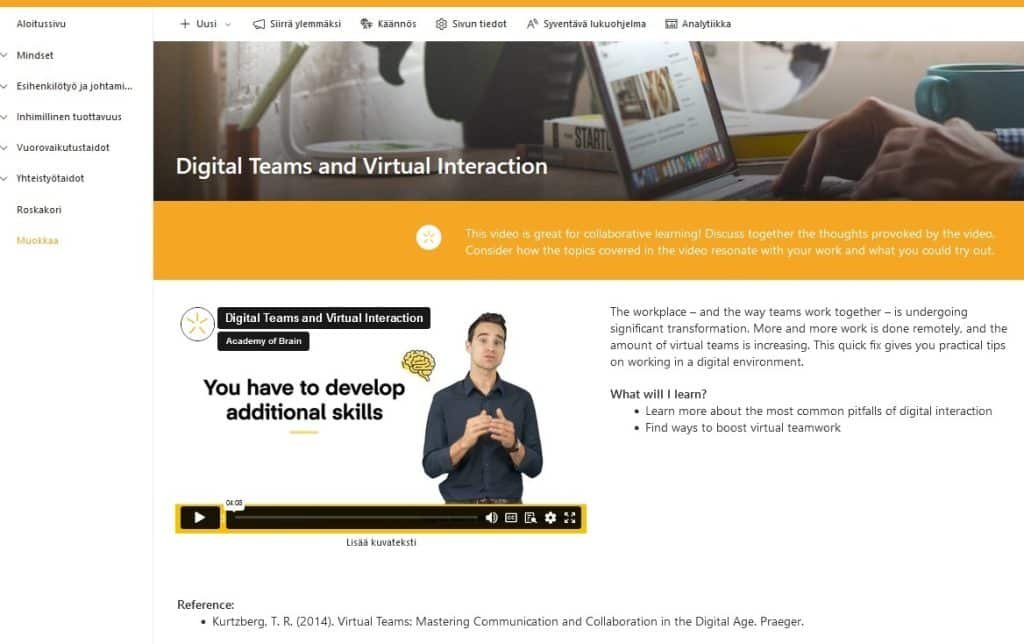 Academy of Brain microlearning: Digital Teams and Virtual Interaction
